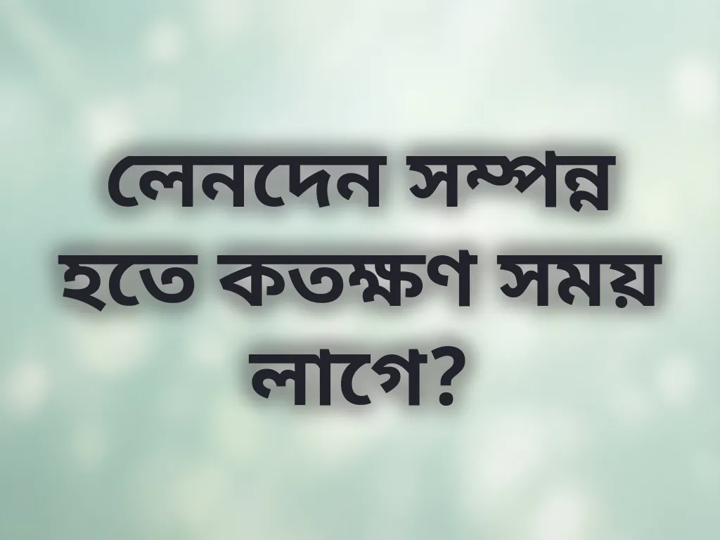 লেনদেনের সময়সীমা